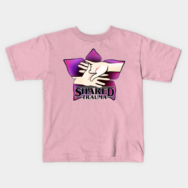 STRANGER THINGS: SHARED TRAUMA IV Kids T-Shirt by DodgingKarma